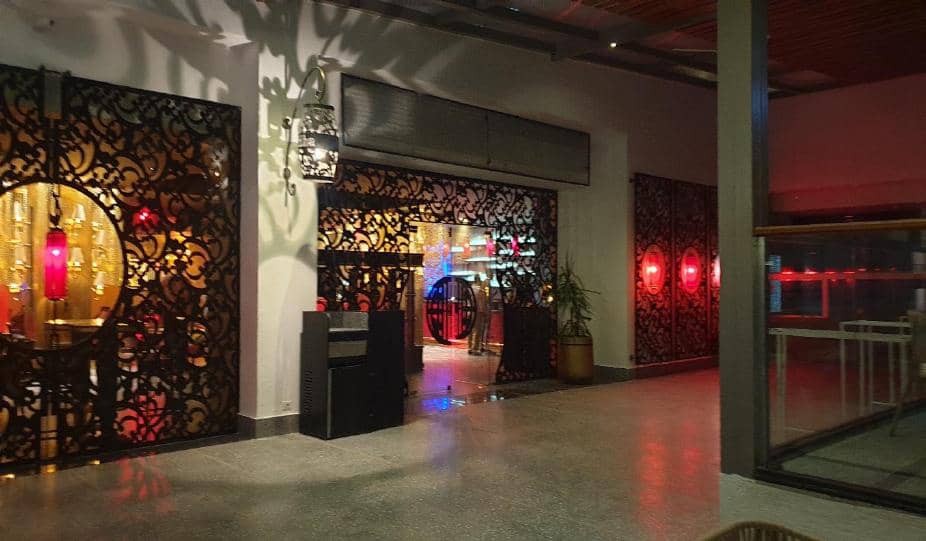 Buddha Bar Hurghada entrance with ornate screen.
