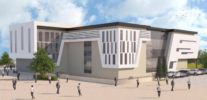 Higher Institute for Tourism building render.