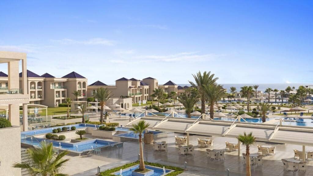 Morocco White Beach Resort pool and marina.
